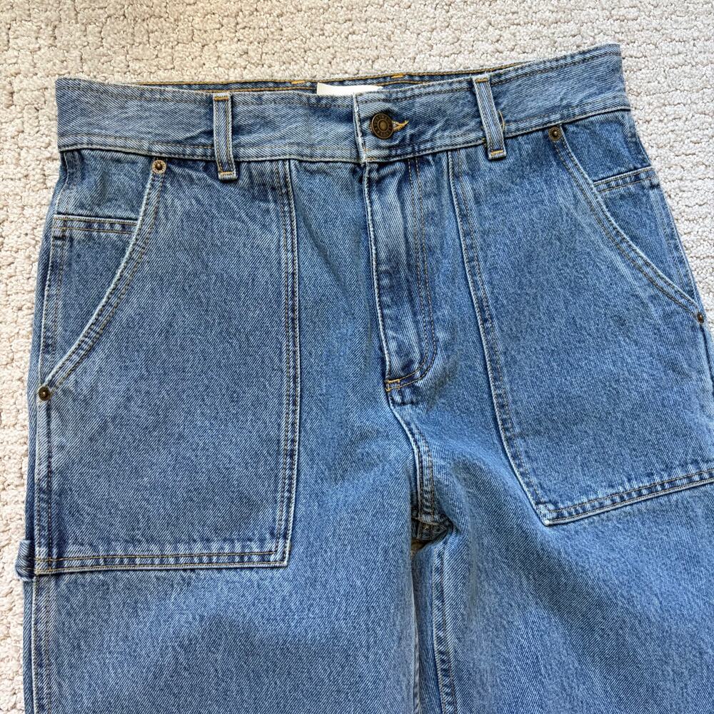 Aime Leon Dore Womens Workwear Pants Mid Wash Jeans Size 28 High-rise Straight - Picture 2 of 10
